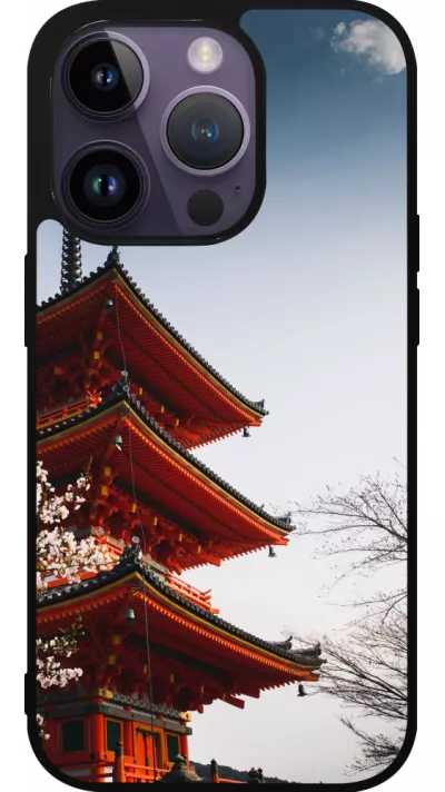Coque iPhone 15 Pro - Silicone rigide noir Spring 23 Japan