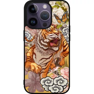 iPhone 15 Pro Case Hülle - Silikon schwarz Spring 23 japanese tiger