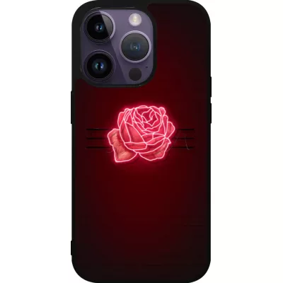 iPhone 15 Pro Case Hülle - Silikon schwarz Spring 23 neon rose