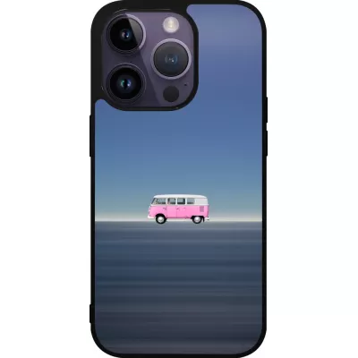 iPhone 15 Pro Case Hülle - Silikon schwarz Spring 23 pink bus