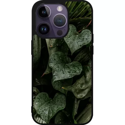 iPhone 15 Pro Case Hülle - Silikon schwarz Spring 23 fresh plants