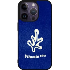 Coque iPhone 15 Pro - Silicone rigide noir Vitamin sea Summer 2026