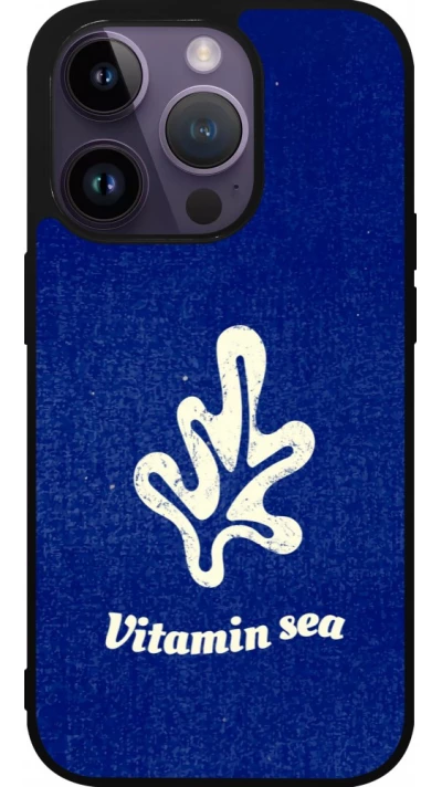 Coque iPhone 15 Pro - Silicone rigide noir Vitamin sea Summer 2026