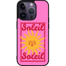 Coque iPhone 15 Pro - Silicone rigide noir Sun sun 2026