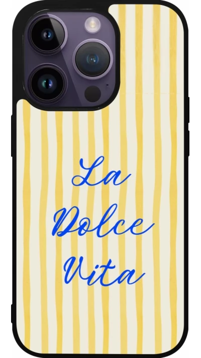 Coque iPhone 15 Pro - Silicone rigide noir The good life 2026