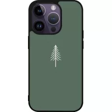 Coque iPhone 15 Pro - Silicone rigide noir Christmas 22 minimalist tree