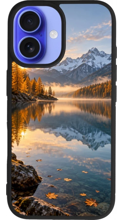 Coque iPhone 16 - Silicone rigide noir Autumn 26 Autumn lake