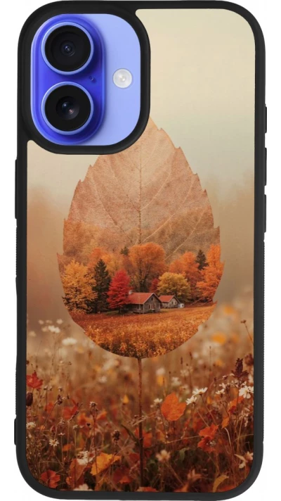 Coque iPhone 16 - Silicone rigide noir Autumn 26 Autumn leaf