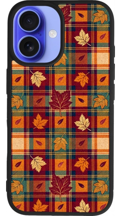Coque iPhone 16 - Silicone rigide noir Autumn 26 Autumn pattern
