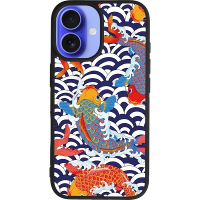 Coque iPhone 16 - Silicone rigide noir Easter 2023 japanese fish