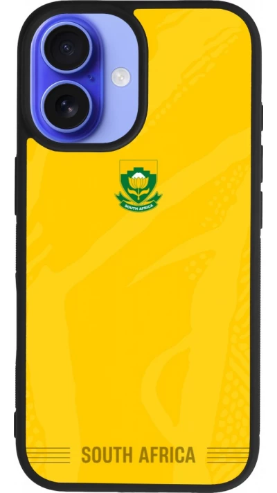 iPhone 16 Case Hülle - Silikon schwarz Südafrika 2026 personalisierbares Fussballtrikot