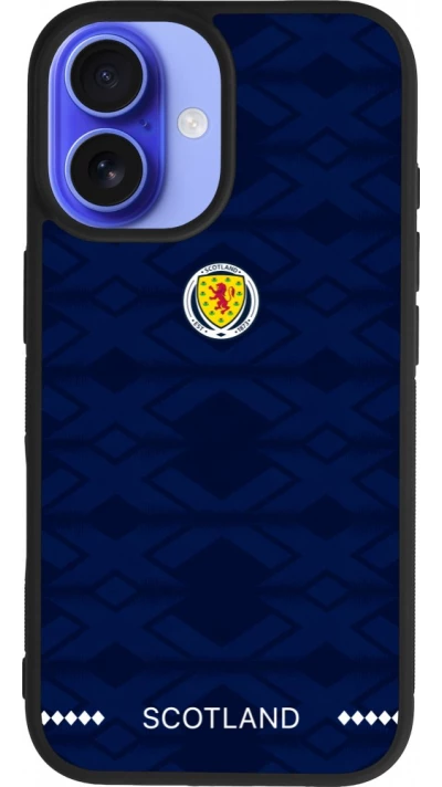 iPhone 16 Case Hülle - Silikon schwarz Schottland 2026 personalisierbares Fussballtrikot