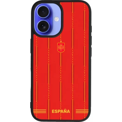 iPhone 16 Case Hülle - Silikon schwarz Spanien 2026 personalisierbares Fussballtrikot