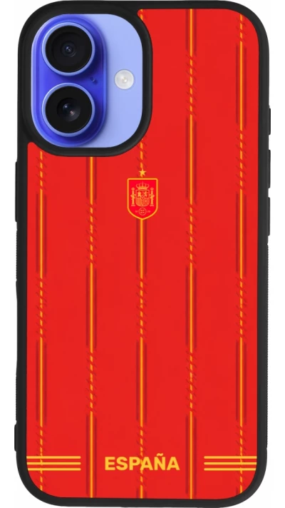 iPhone 16 Case Hülle - Silikon schwarz Spanien 2026 personalisierbares Fussballtrikot