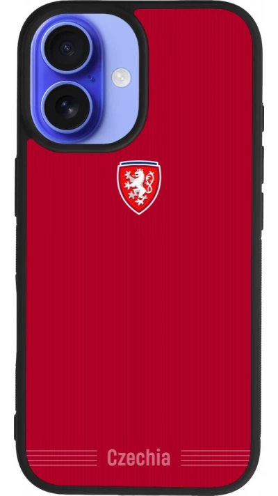 iPhone 16 Case Hülle - Silikon schwarz Tschechische Republik 2026 personalisierbares Fussballtrikot