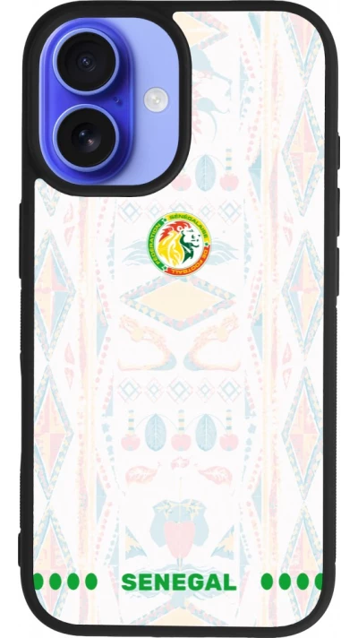 iPhone 16 Case Hülle - Silikon schwarz Senegal 2026 personalisierbares Fussballtrikot
