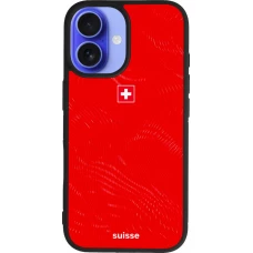 iPhone 16 Case Hülle - Silikon schwarz Schweiz 2026 personalisierbares Fussballtrikot