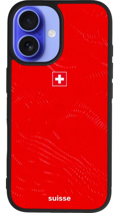 iPhone 16 Case Hülle - Silikon schwarz Schweiz 2026 personalisierbares Fussballtrikot