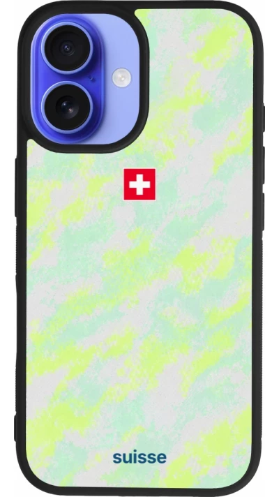 iPhone 16 Case Hülle - Silikon schwarz Schweiz Away 2026 personalisierbares Fussballtrikot