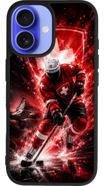 Coque iPhone 16 - Silicone rigide noir Hockey World Championship Player