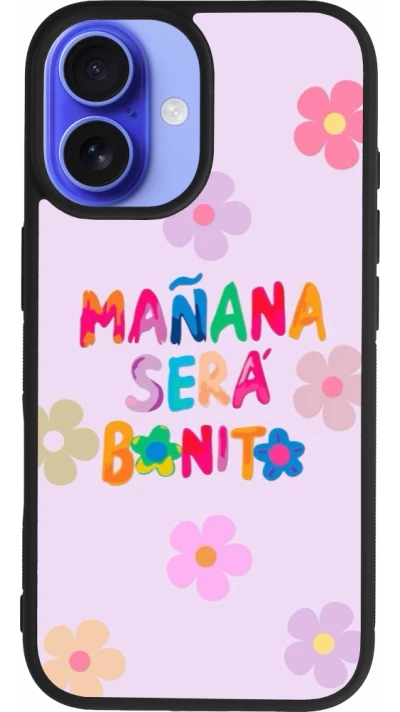 Coque iPhone 16 - Silicone rigide noir Karol G Manana sera bonito