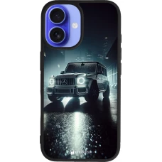 Coque iPhone 16 - Silicone rigide noir Mercedes G AMG Night