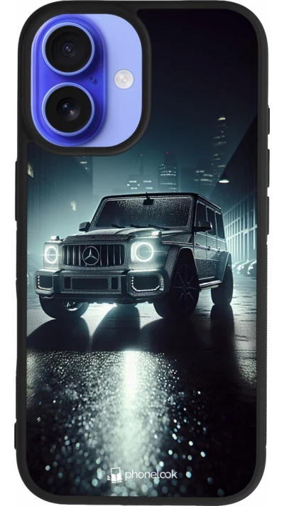 Coque iPhone 16 - Silicone rigide noir Mercedes G AMG Night