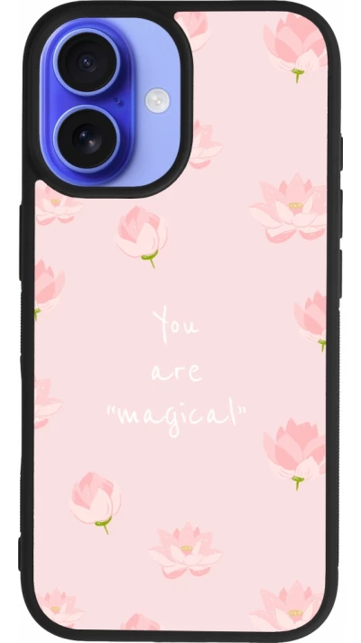 Coque iPhone 16 - Silicone rigide noir Mom 2023 your are magical