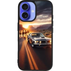 iPhone 16 Case Hülle - Silikon schwarz Mustang 69 Grand Canyon