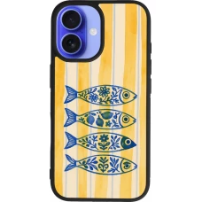 iPhone 16 Case Hülle - Silikon schwarz Portuguese fish 2026