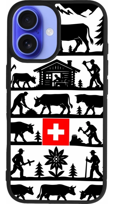 iPhone 16 Case Hülle - Silikon schwarz Poya Schweiz 1