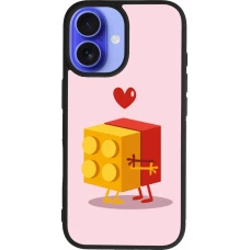 Coque iPhone 16 - Silicone rigide noir Saint Valentines Day 26 Puzzle