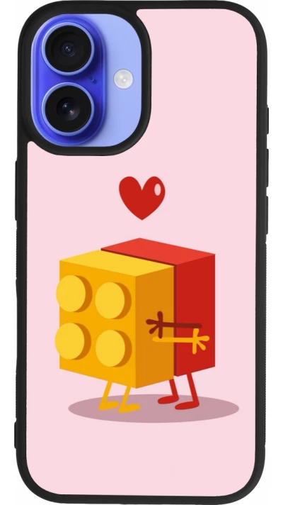 Coque iPhone 16 - Silicone rigide noir Saint Valentines Day 26 Puzzle