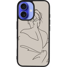 Coque iPhone 16 - Silicone rigide noir Salnikova 05