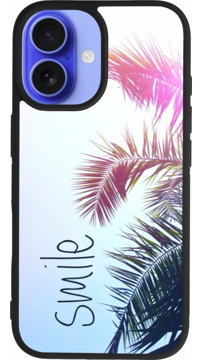 Coque iPhone 16 - Silicone rigide noir Smile 05