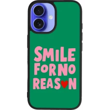 iPhone 16 Case Hülle - Silikon schwarz Smile for no reason 2026