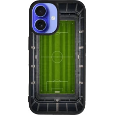 Coque iPhone 16 - Silicone rigide noir Sports 2026 Soccer