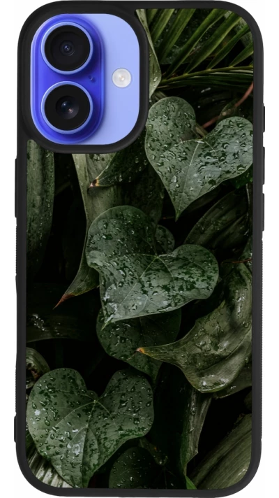 Coque iPhone 16 - Silicone rigide noir Spring 23 fresh plants