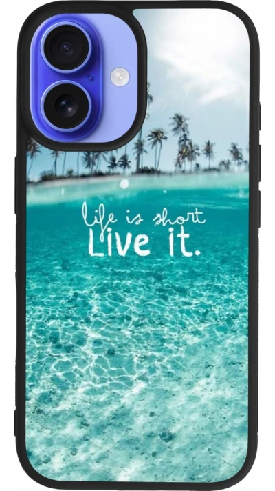 Coque iPhone 16 - Silicone rigide noir Summer 18 24