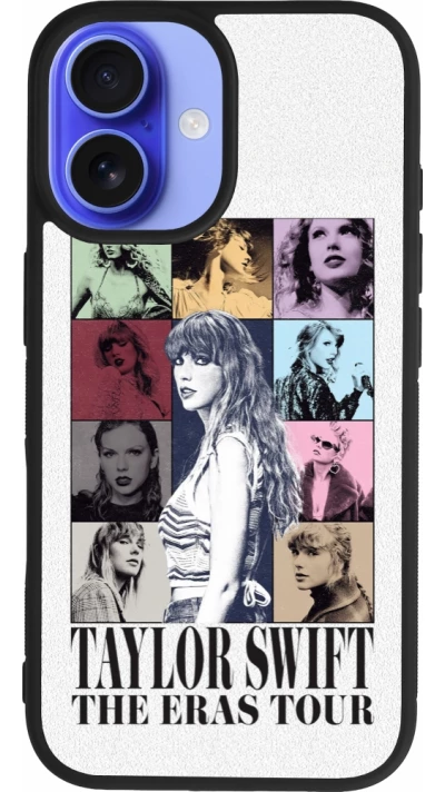 Coque iPhone 16 - Silicone rigide noir Taylor Swift The Eras Tour