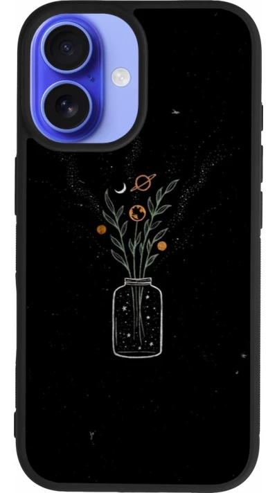 iPhone 16 Case Hülle - Silikon schwarz Vase black
