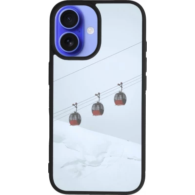 iPhone 16 Case Hülle - Silikon schwarz Winter 22 ski lift