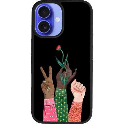 Coque iPhone 16 - Silicone rigide noir Womens day 2026 2