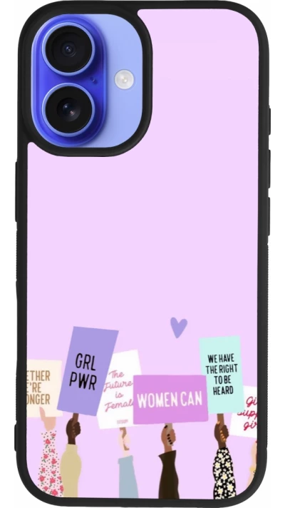 Coque iPhone 16 - Silicone rigide noir Womens day 2026 9