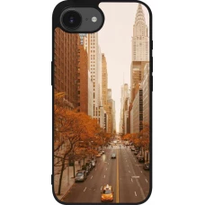 Coque iPhone 17e / 16e - Silicone rigide noir Autumn 2024 New York city