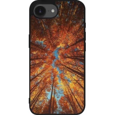 Coque iPhone 17e / 16e - Silicone rigide noir Autumn 25 Trees
