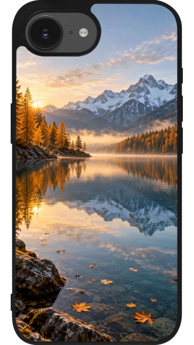 iPhone 17e / 16e Case Hülle - Silikon schwarz Autumn 26 Autumn lake