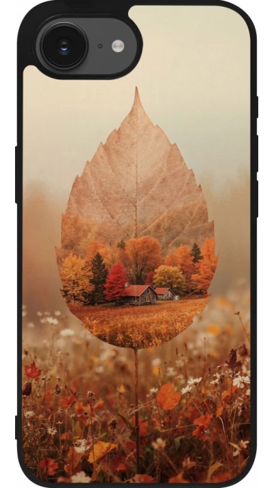 iPhone 17e / 16e Case Hülle - Silikon schwarz Autumn 26 Autumn leaf