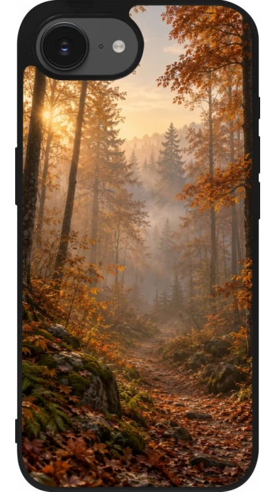 iPhone 17e / 16e Case Hülle - Silikon schwarz Autumn 26 Autumn walk