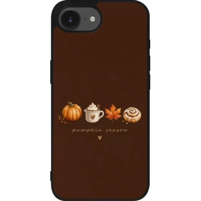 iPhone 17e / 16e Case Hülle - Silikon schwarz Autumn 26 Pumpkin season
